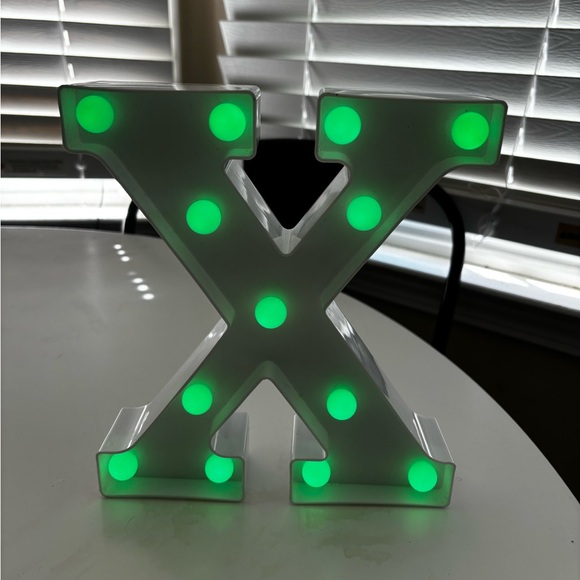 Letter “X” Illuminating Neon Changing Color Light Decor - Picture 4 of 8